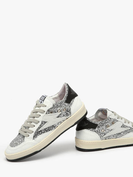 Sneakers Uit Leder Semerdjian Zilver accessoires DANY ander zicht 2